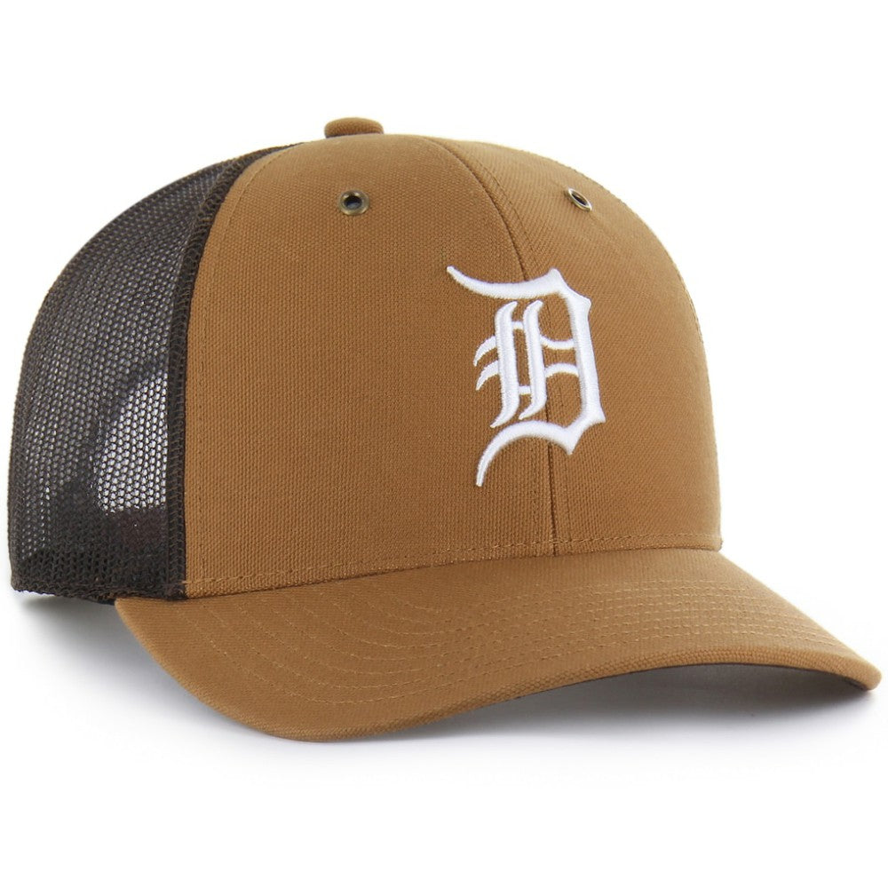 Detroit Tigers Carhartt x Trucker Adjustable Hat - Brown | 47 brand