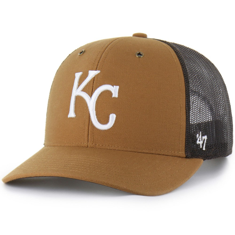Kansas City Royals Carhartt x Trucker Adjustable Hat - Brown | 47 brand