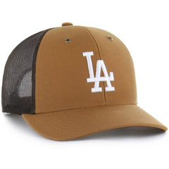 Los Angeles Dodgers Carhartt x Trucker Adjustable Hat - Brown | 47 brand