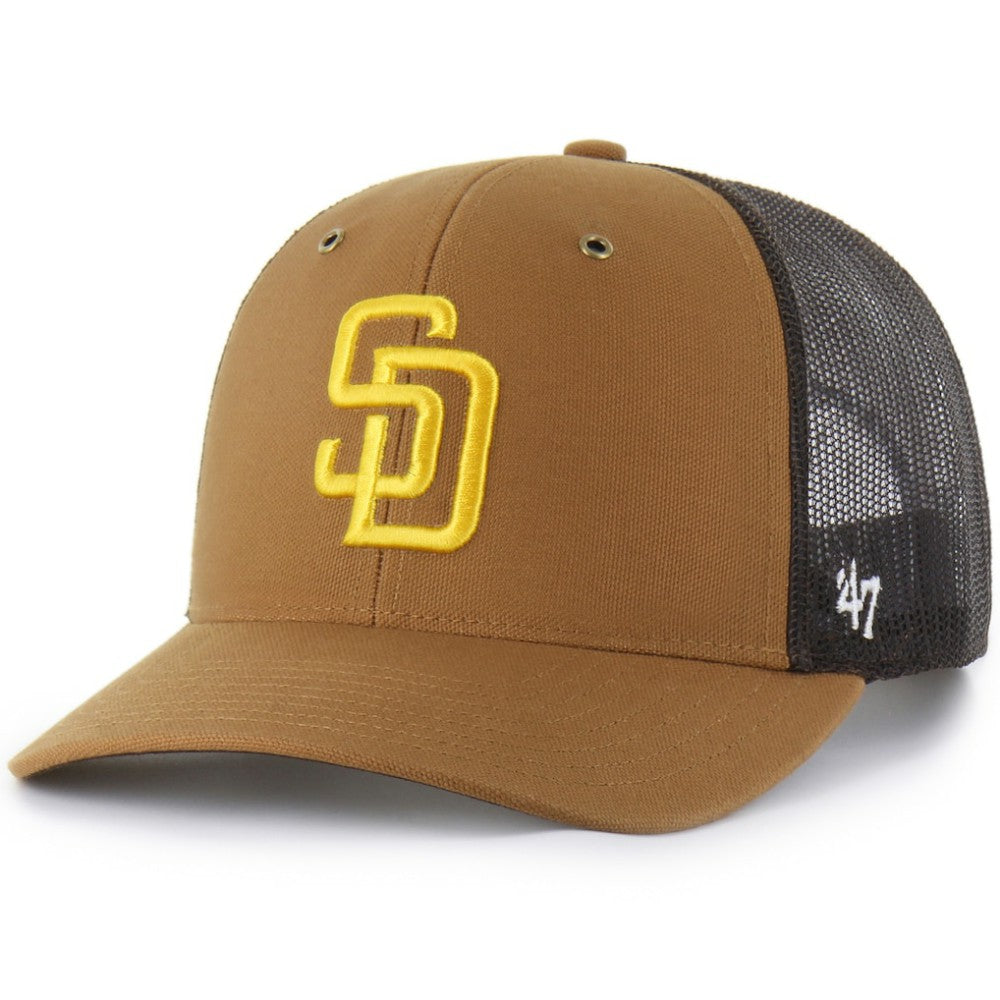 San Diego Padres Carhartt x Trucker Adjustable Hat - Brown | 47 brand