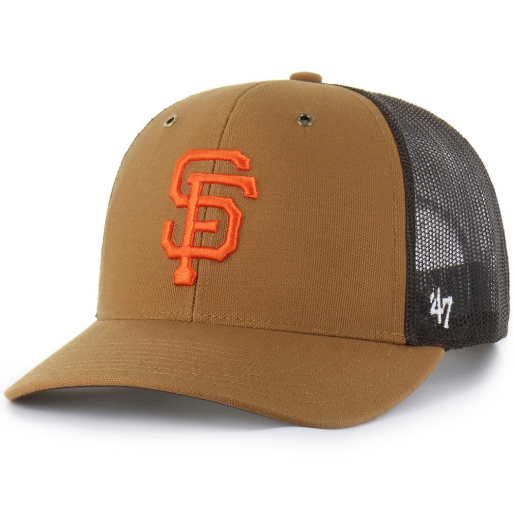 San Francisco Giants Carhartt x Trucker Adjustable Hat - Brown | 47 brand