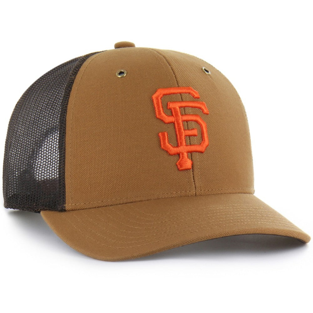 San Francisco Giants Carhartt x Trucker Adjustable Hat - Brown | 47 brand