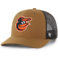 Baltimore Orioles Carhartt x Trucker Adjustable Hat - Brown | 47 brand