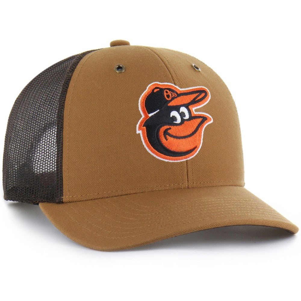 Baltimore Orioles Carhartt x Trucker Adjustable Hat - Brown | 47 brand