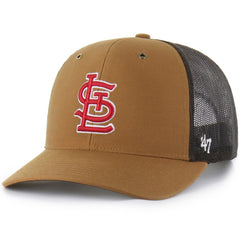 St. Louis Cardinals Carhartt x Trucker Adjustable Hat - Brown | 47 brand