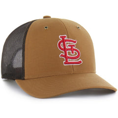 St. Louis Cardinals Carhartt x Trucker Adjustable Hat - Brown | 47 brand