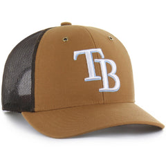 Tampa Bay Rays Carhartt x Trucker Adjustable Hat - Brown | 47 brand