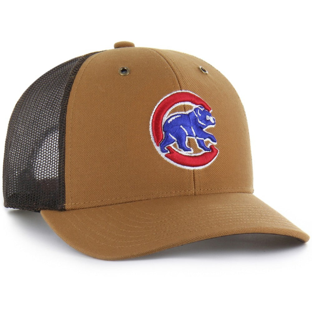 Chicago Cubs Carhartt x Trucker Adjustable Hat - Brown | 47 brand