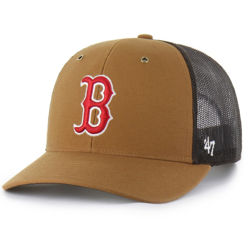 Boston Red Sox Carhartt x Trucker Adjustable Hat - Brown | 47 brand