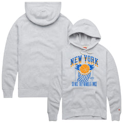 New York Knicks Homage Unisex Hometown Edition Tri-Blend Raglan Pullover Hoodie - Ash shop
