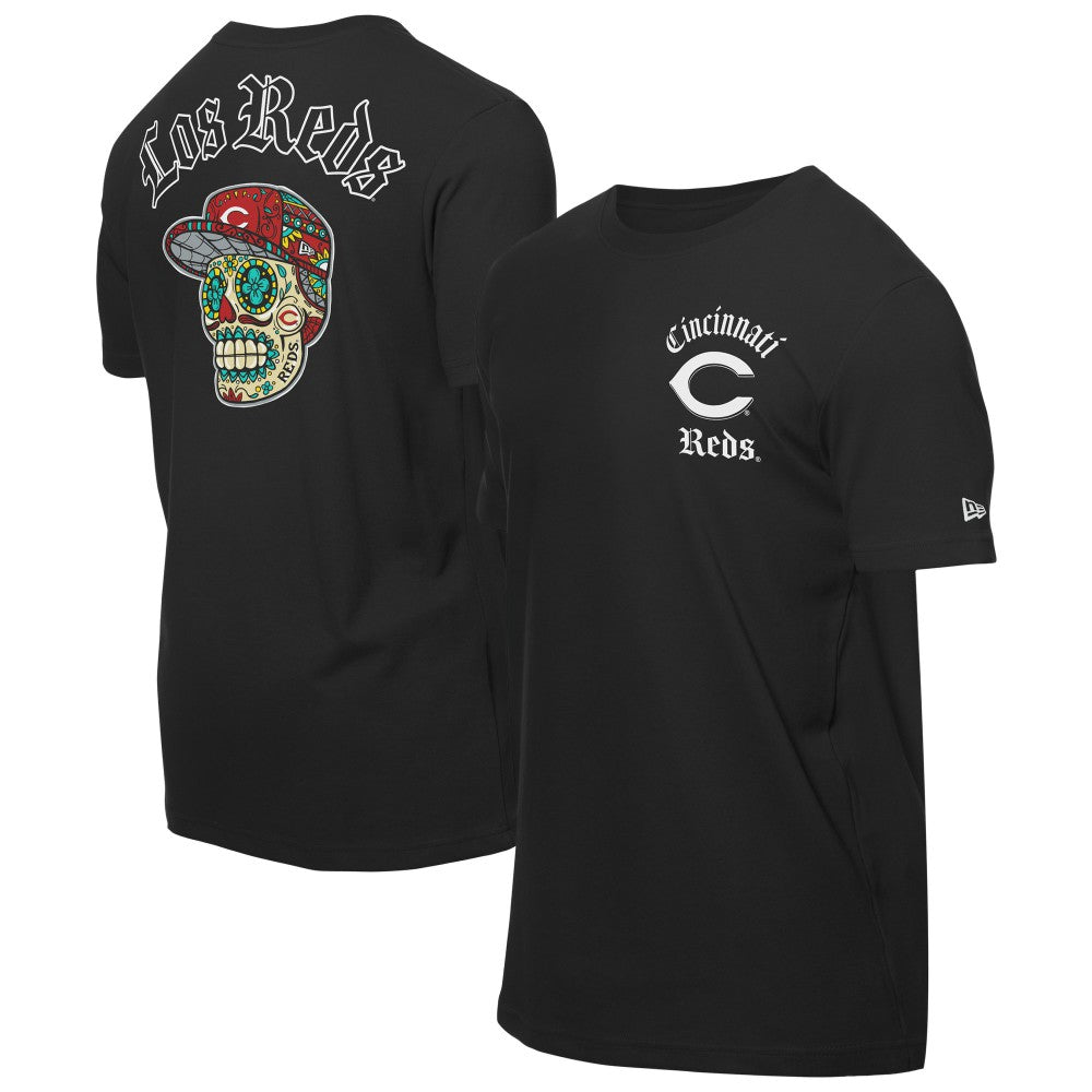 Cincinnati Reds Sugar Skulls T-Shirt - Black | New Era