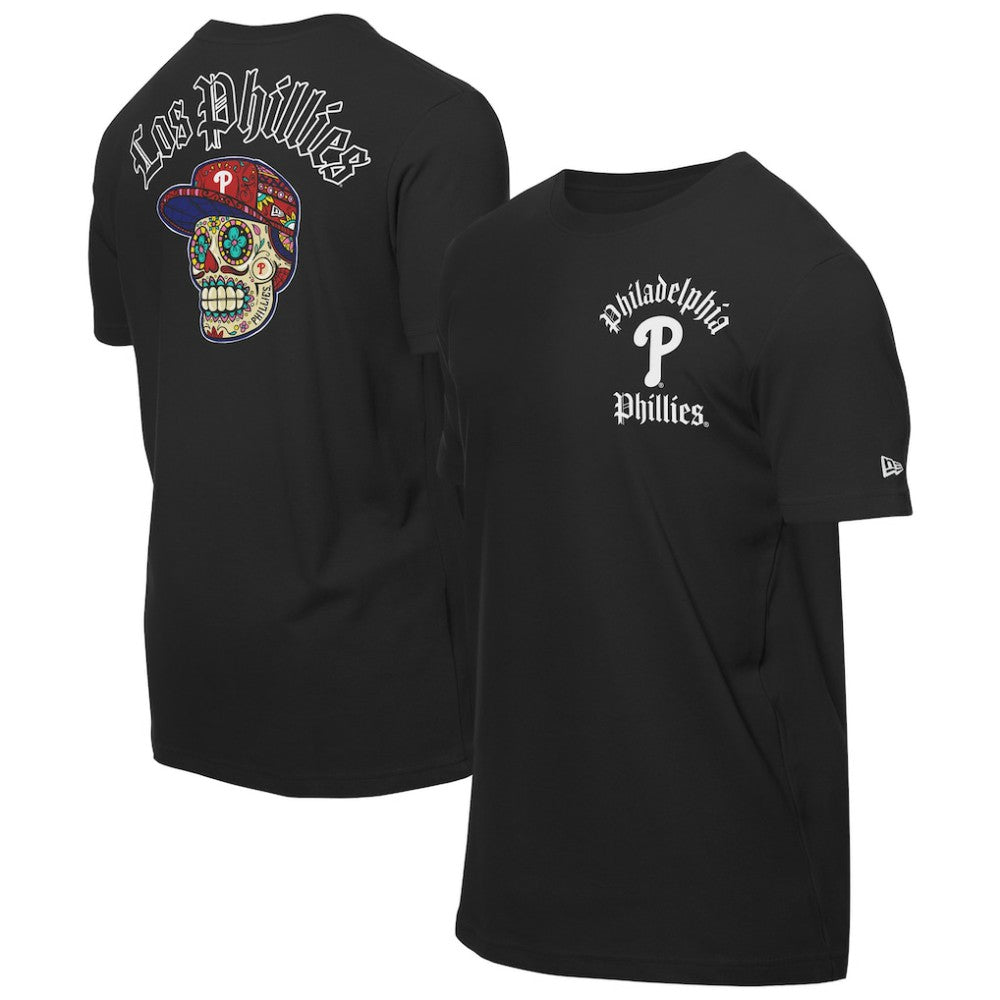 Philadelphia Phillies Sugar Skulls T-Shirt - Black | New Era