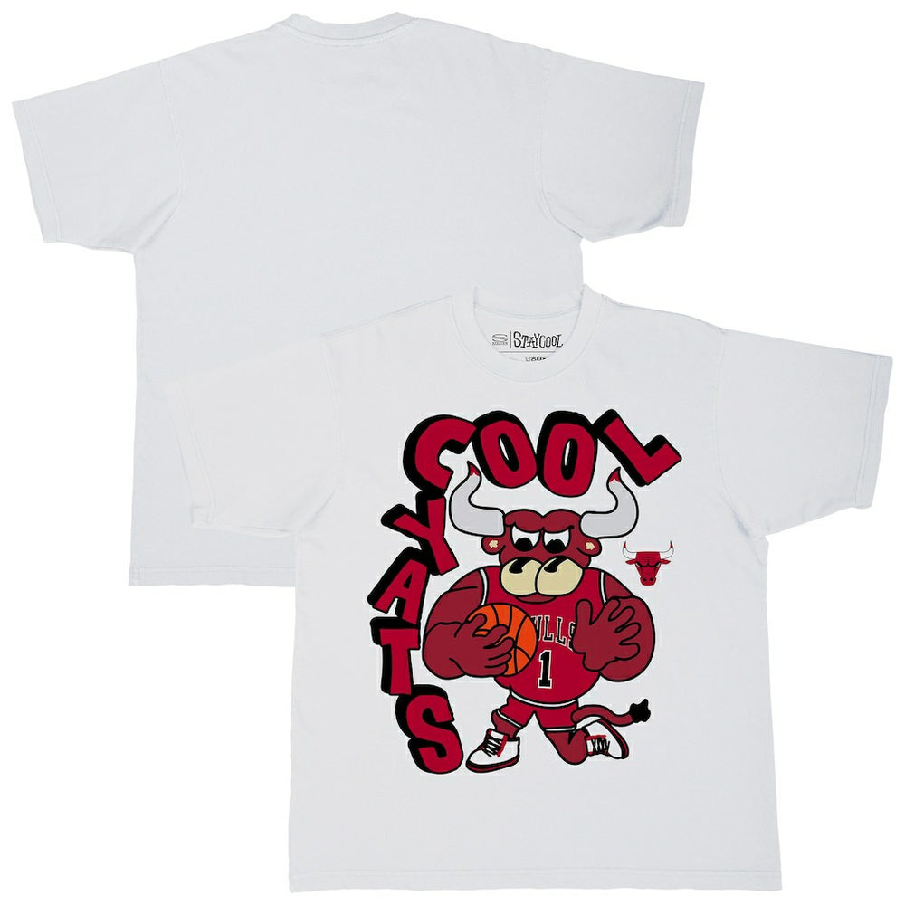 Chicago Bulls Stadium Essentials NBA x Staycool Mascot Oversized T-Shirt sale - White on sale