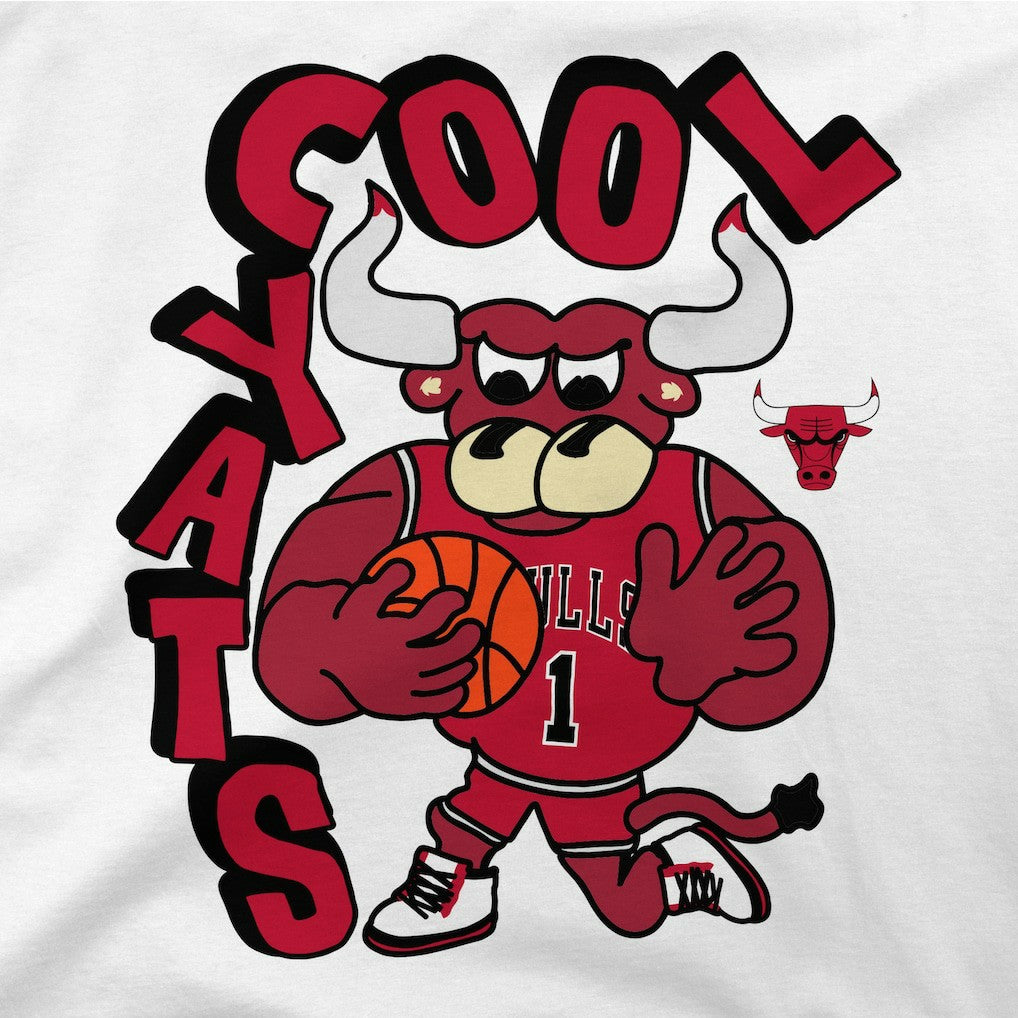 Chicago Bulls Stadium Essentials NBA x Staycool Mascot Oversized T-Shirt sale - White on sale
