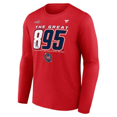 Alexander Ovechkin Washington Capitals Fanatics NHL All-Time Leading Goal Scorer The Great 895 Long Sleeve T-Shirt Red