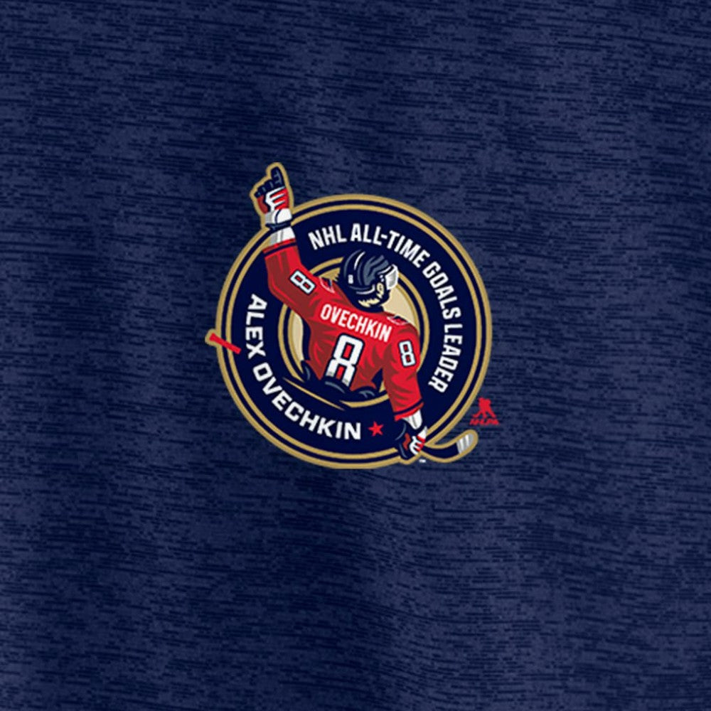 Alexander Ovechkin Washington Capitals Fanatics NHL All-Time Leading Goal Scorer GR8 895 Quarter-Zip Top Navy
