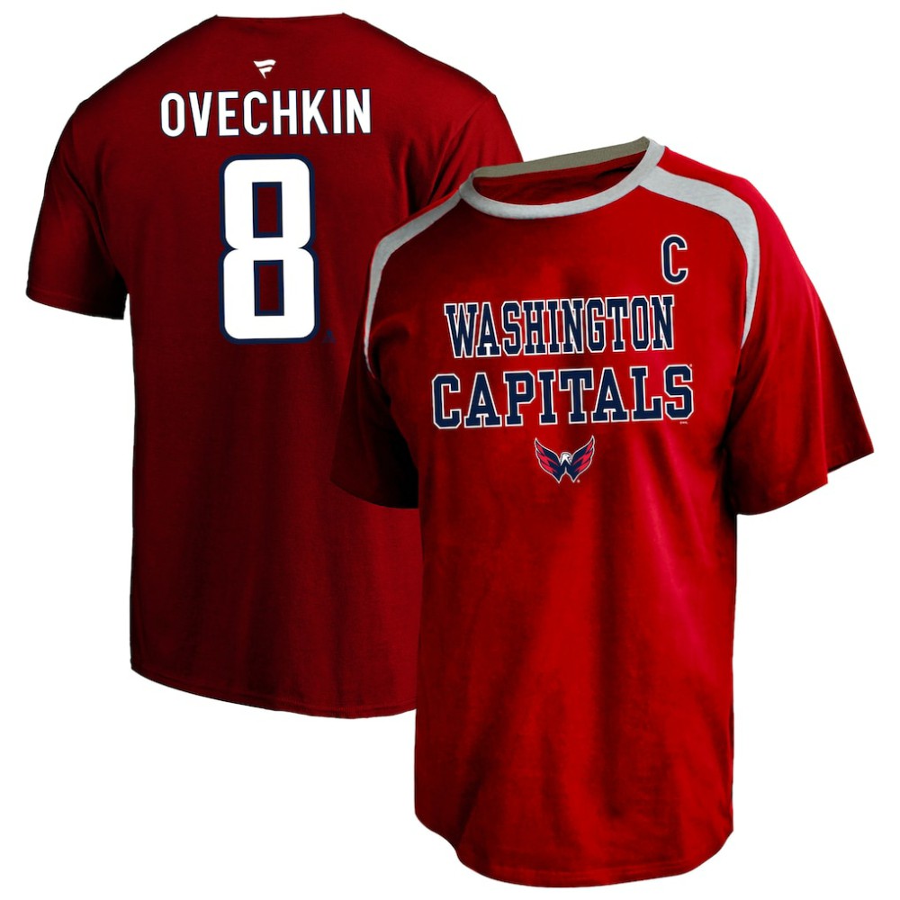 Alexander Ovechkin Washington Capitals Fanatics Women's Plus Size Name & Number Scoop Neck T-Shirt Red
