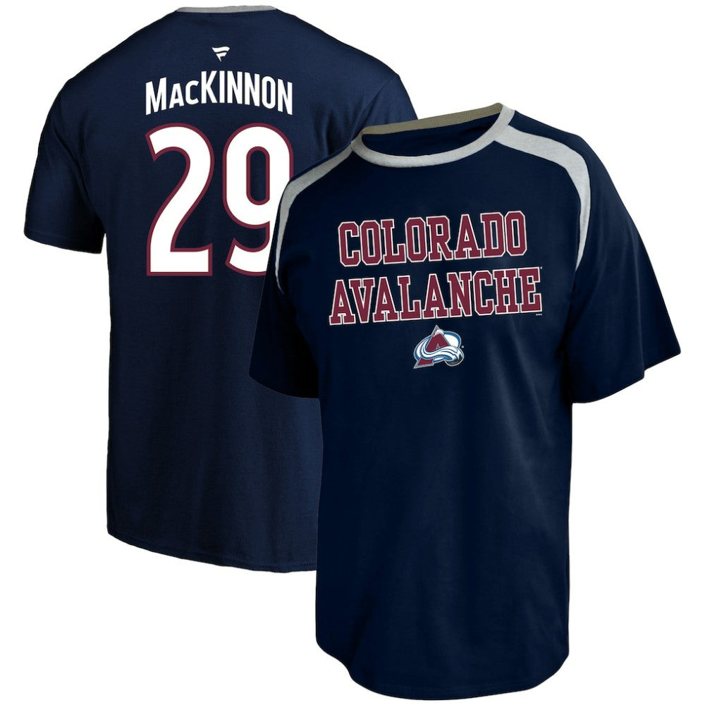 Nathan MacKinnon Colorado Avalanche Profile Big & Tall Name & Number T-Shirt Navy