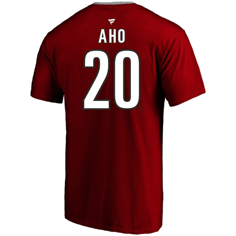 Sebastian Aho Carolina Hurricanes Profile Big & Tall Name & Number T-Shirt Red