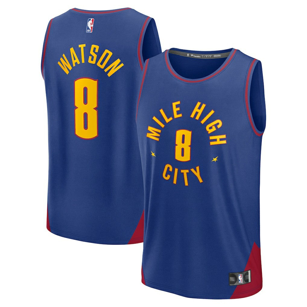 Peyton Watson Denver Nuggets Fast Break Replica Player Jersey sale - Statement Editi- Blue | Fanatics discount