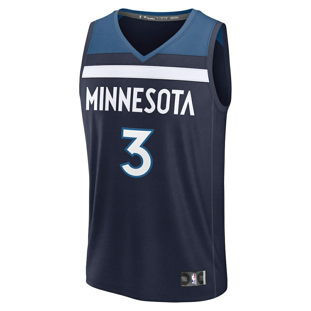 Jaden McDaniels Minnesota Timberwolves Fast Break Replica Player Jersey - Icon Edition - Navy | Fanatics cheap