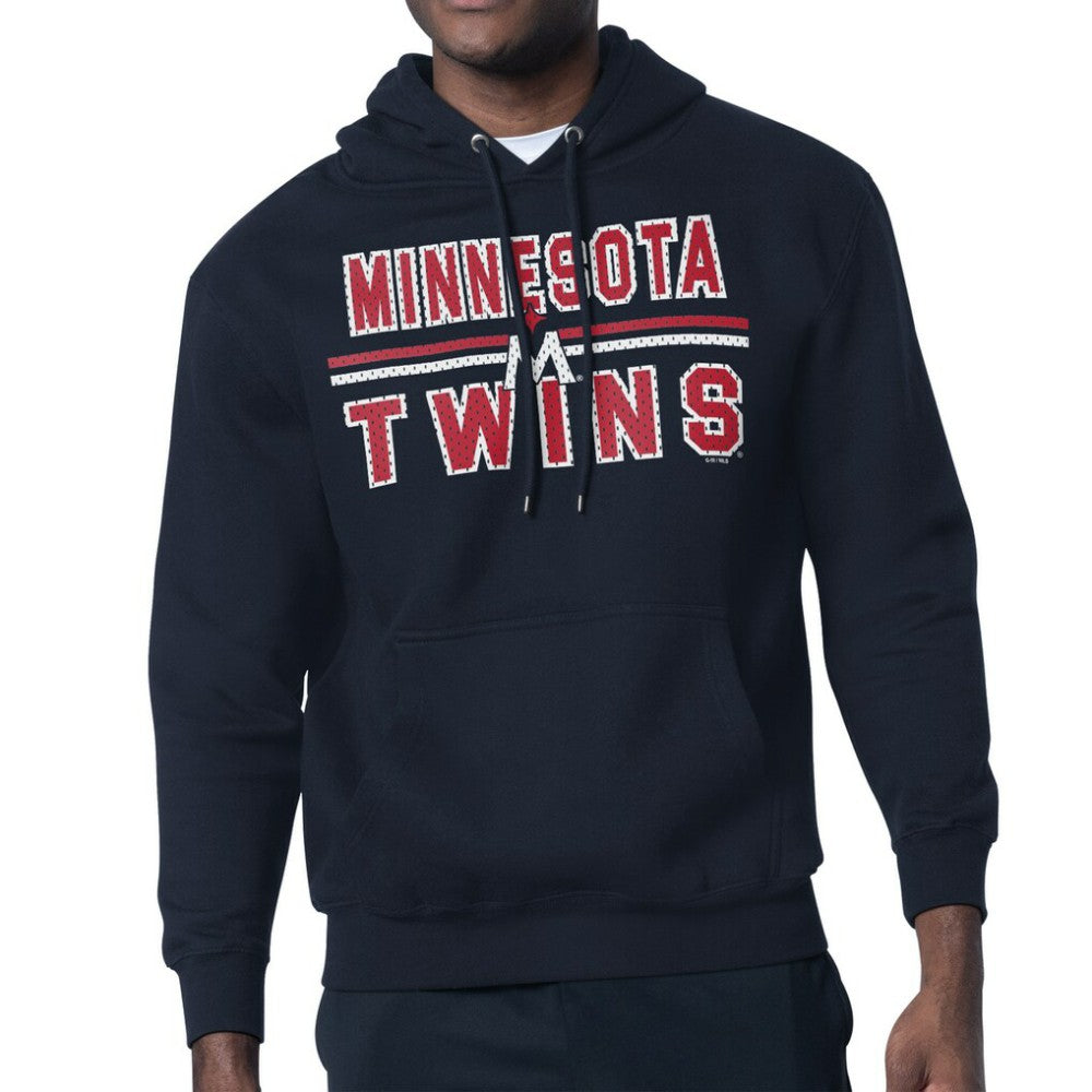 Minnesota Twins Starter Team Mesh Print Graphic Pullover Hoodie - Navy