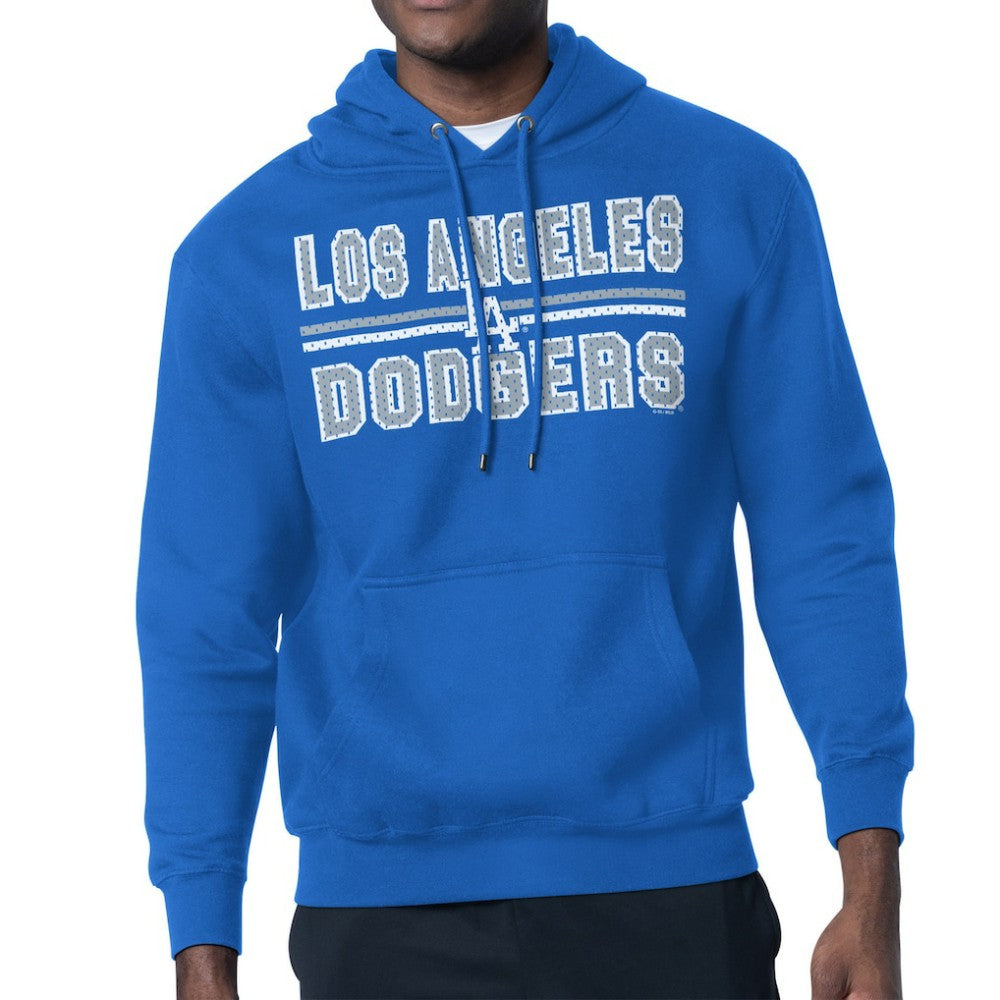 Los Angeles Dodgers Starter Team Mesh Print Graphic Pullover Hoodie - Royal
