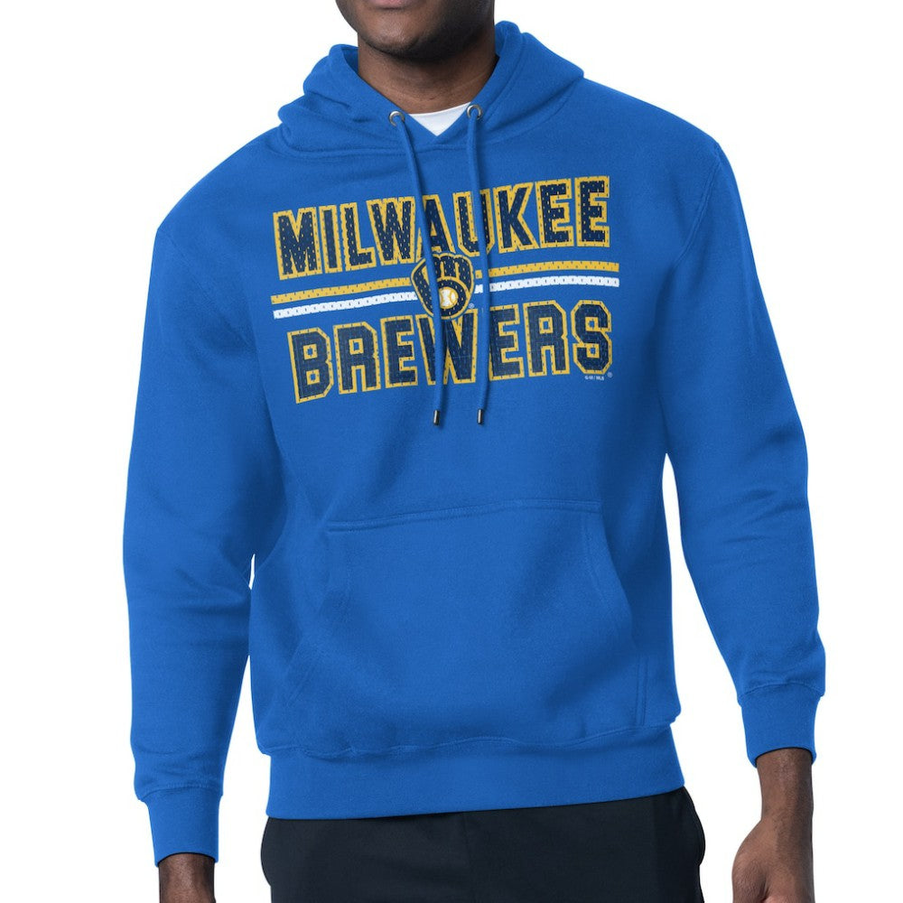 Milwaukee Brewers Starter Team Mesh Print Graphic Pullover Hoodie - Royal
