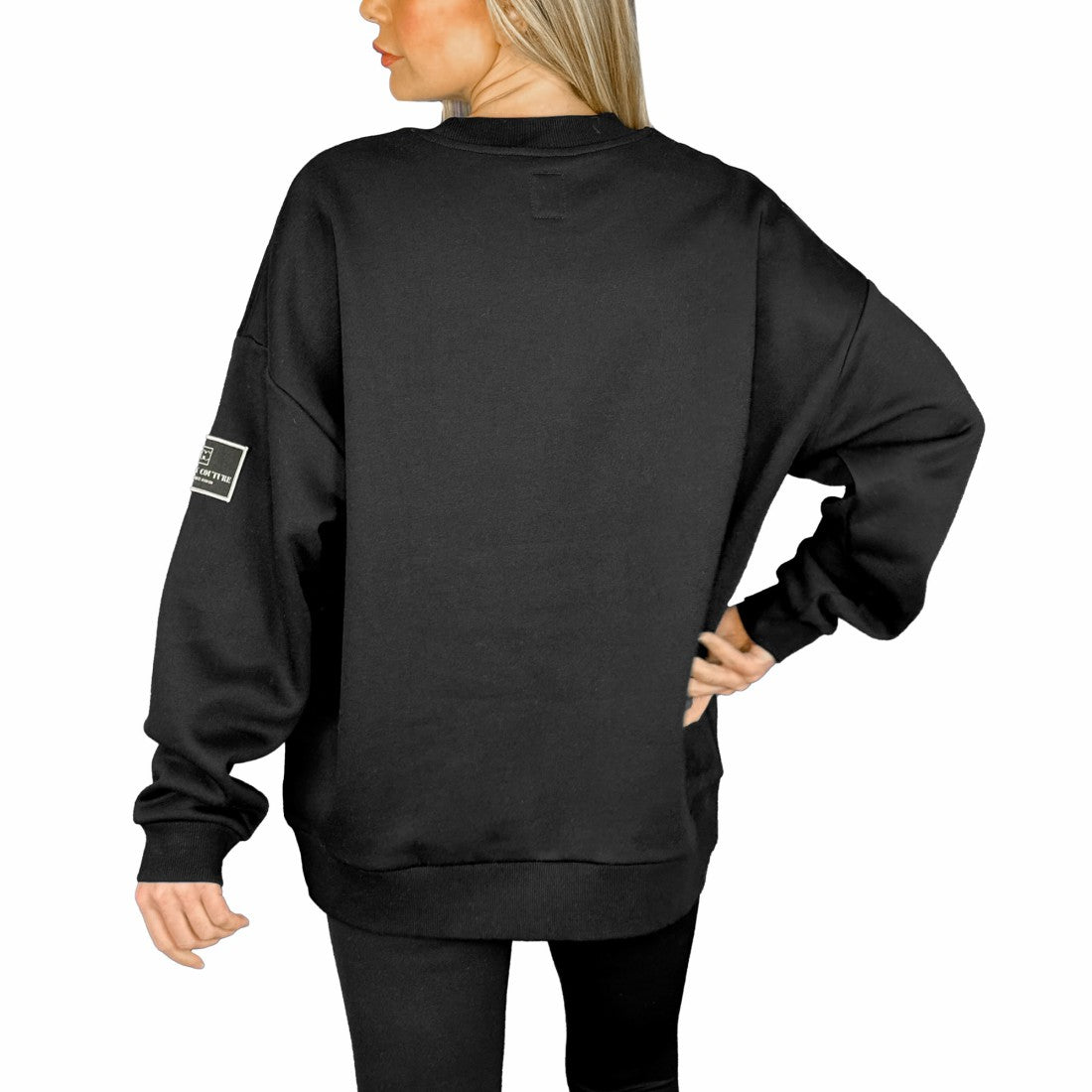 Tampa Bay Buccaneers Gameday Couture Women's Oversized Players Only Black Label Pullover Sweatshirt - Black on sale