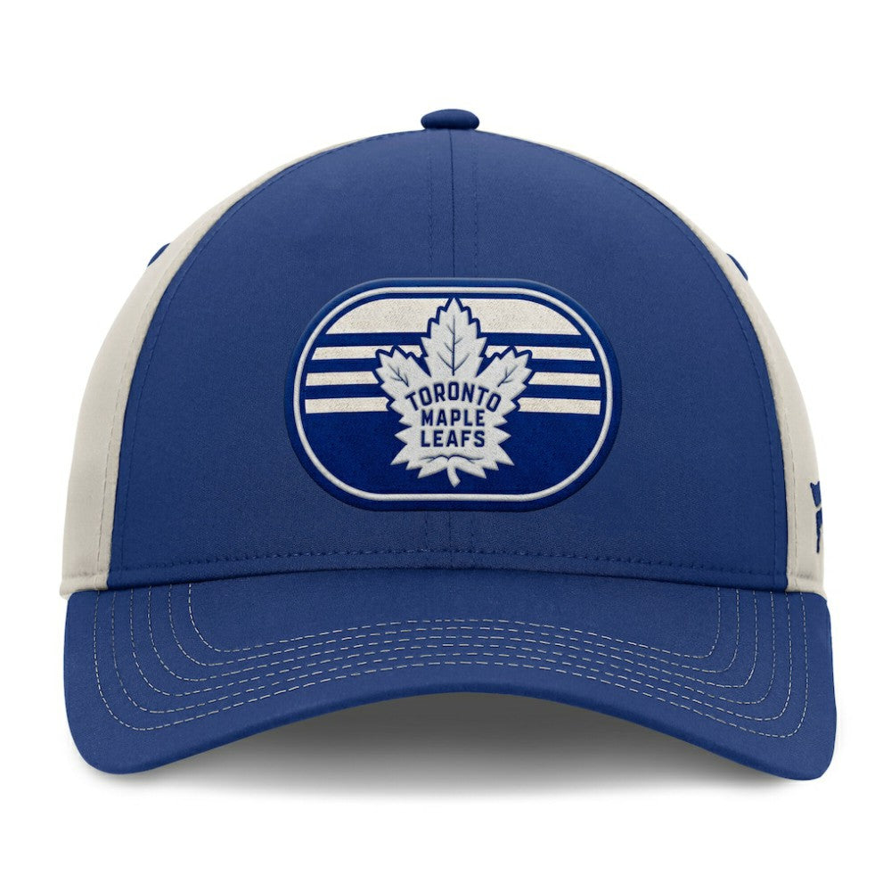 Toronto Maple Leafs Fanatics 2025 Stanley Cup Playoffs Locker Room Trucker Adjustable Hat Blue/Gray