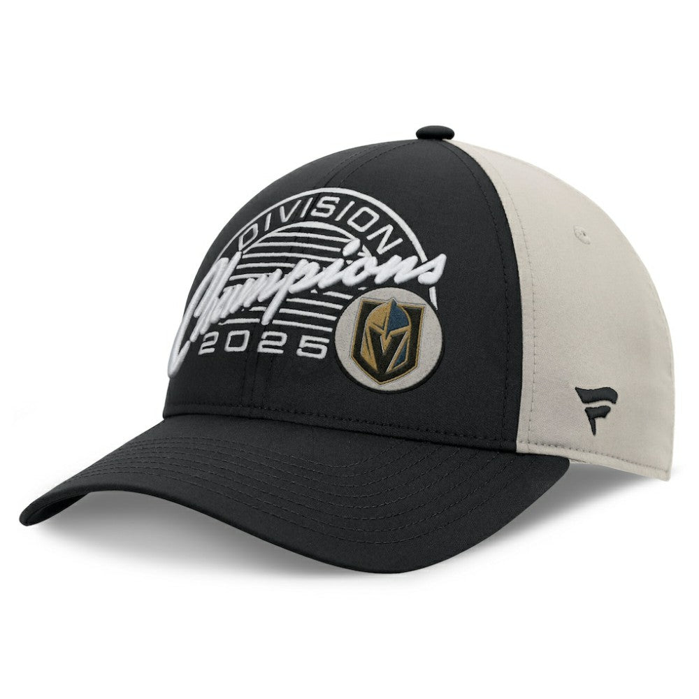 Vegas Golden Knights Fanatics 2025 Pacific Division Champions Locker Room Adjustable Hat Black