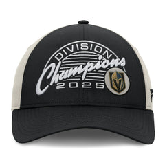 Vegas Golden Knights Fanatics 2025 Pacific Division Champions Locker Room Adjustable Hat Black