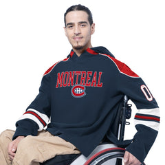 Montreal Canadiens G-III Sports by Carl Banks Adaptive Wear Lord Stanley Hooded Long Sleeve Sweatshirt Navy