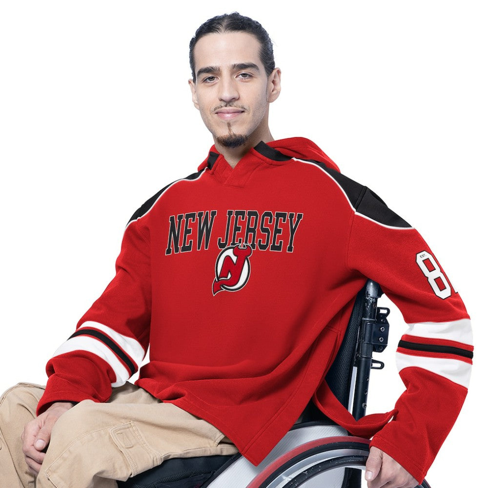 New Jersey Devils G-III Sports by Carl Banks Adaptive Wear Lord Stanley Hooded Long Sleeve Sweatshirt Red