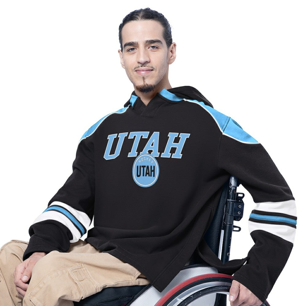 Utah Mammoth G-III Sports by Carl Banks Adaptive Wear Lord Stanley Hooded Long Sleeve Sweatshirt Black