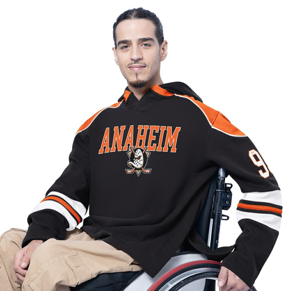 Anaheim Ducks G-III Sports by Carl Banks Adaptive Wear Lord Stanley Hooded Long Sleeve Sweatshirt Black