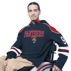 Florida Panthers G-III Sports by Carl Banks Adaptive Wear Lord Stanley Hooded Long Sleeve Sweatshirt Navy