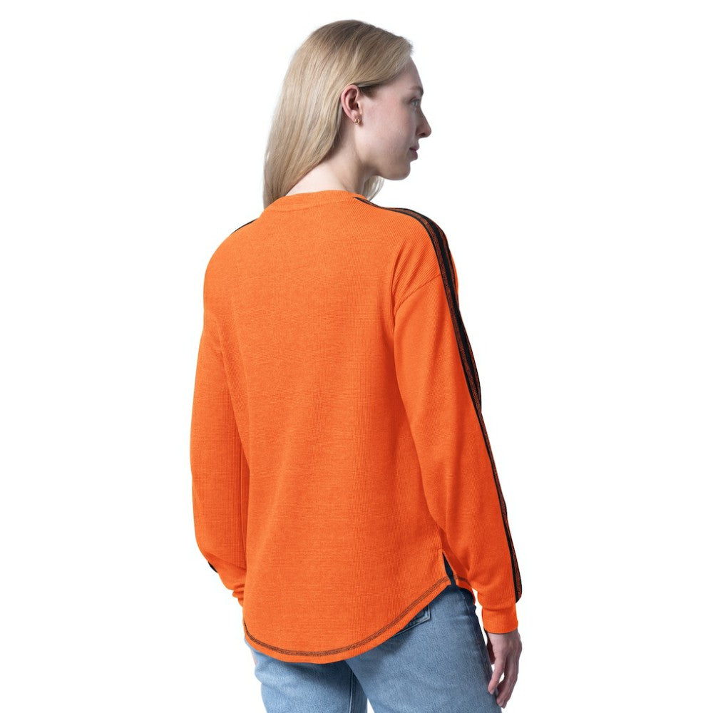 Philadelphia Flyers G-III 4Her by Carl Banks Women's Advantage Thermal Long-Sleeve Tri-Blend T-Shirt Orange