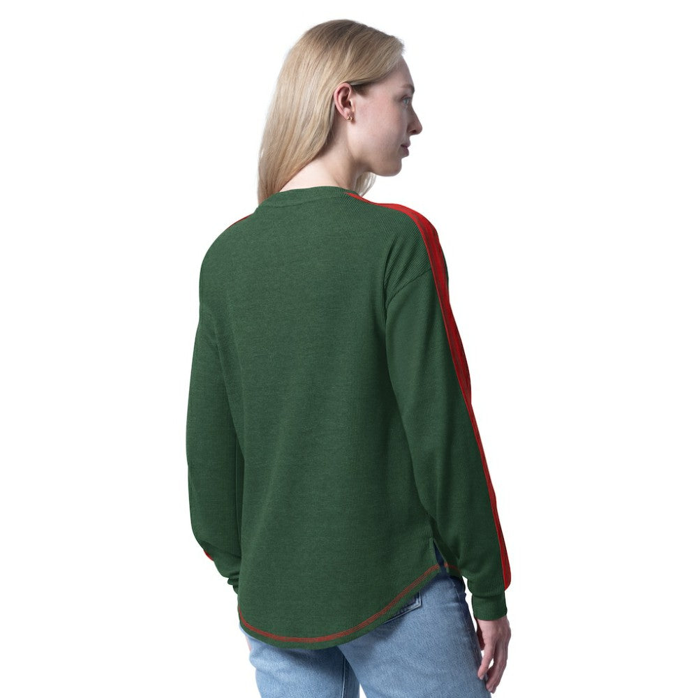 Minnesota Wild G-III 4Her by Carl Banks Women's Advantage Thermal Long-Sleeve Tri-Blend T-Shirt Green