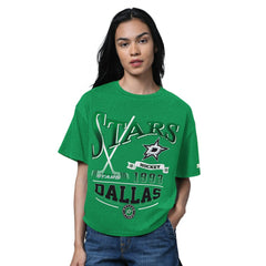 Dallas Stars Starter Women's Oversized Hall of Fame T-Shirt Heather Kelly Green