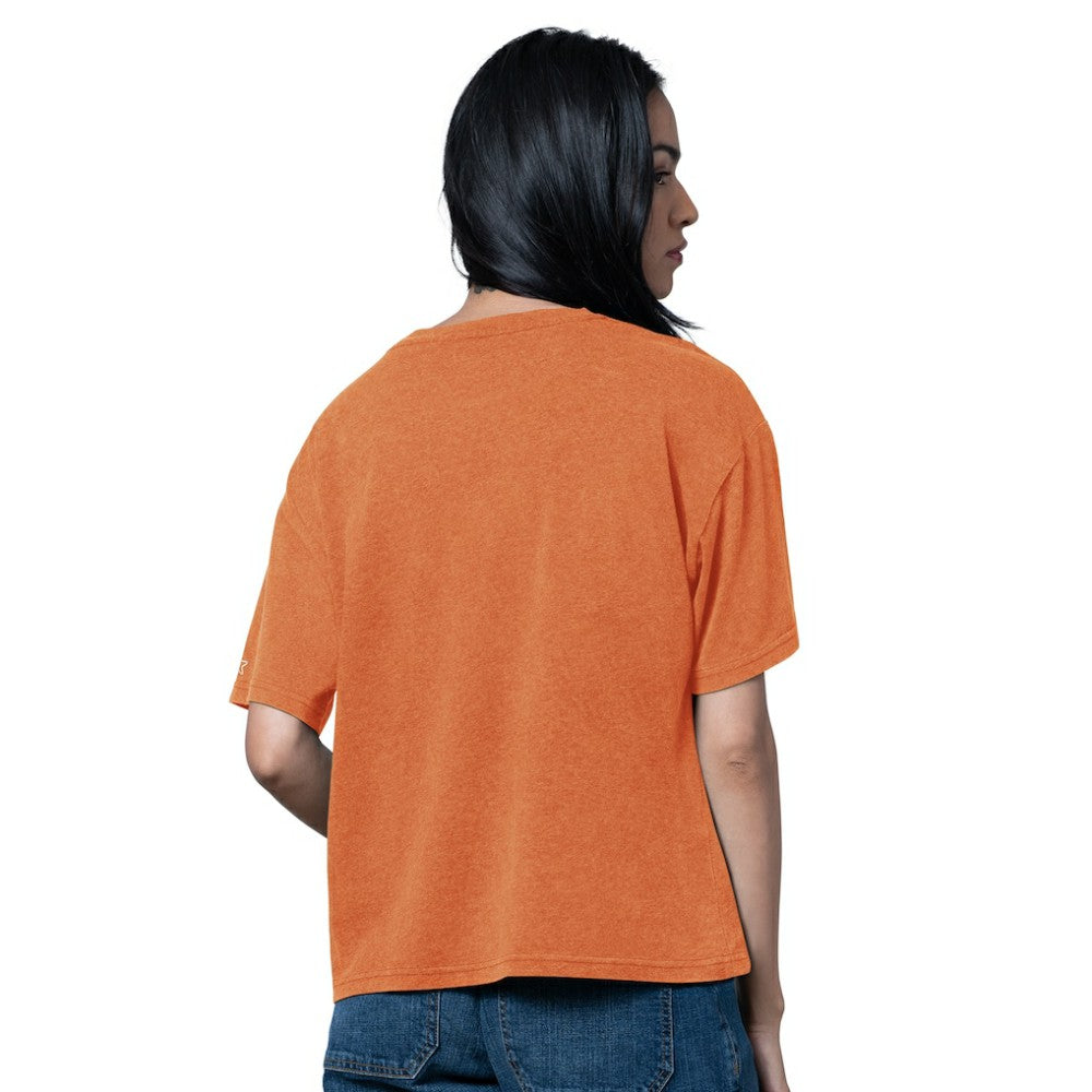 Philadelphia Flyers Starter Women's Oversized Hall of Fame T-Shirt Heather Orange