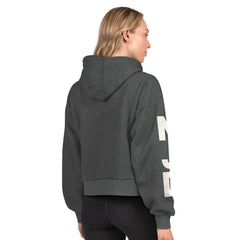New Jersey Devils Starter Women's Star Player Cropped Fleece Hoodie Heather Charcoal