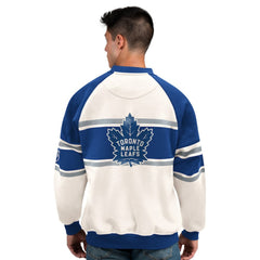 Toronto Maple Leafs Starter Male Adult Defense Fleece Crewneck Sweatshirt White