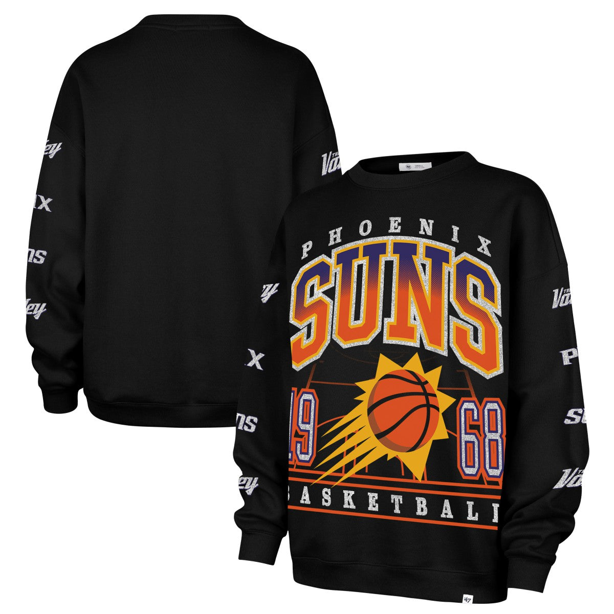 Phoenix Suns '47 Women's 2025/26 City Edition Go Big Oversized Sweatshirt - Black | 47 brand on sale