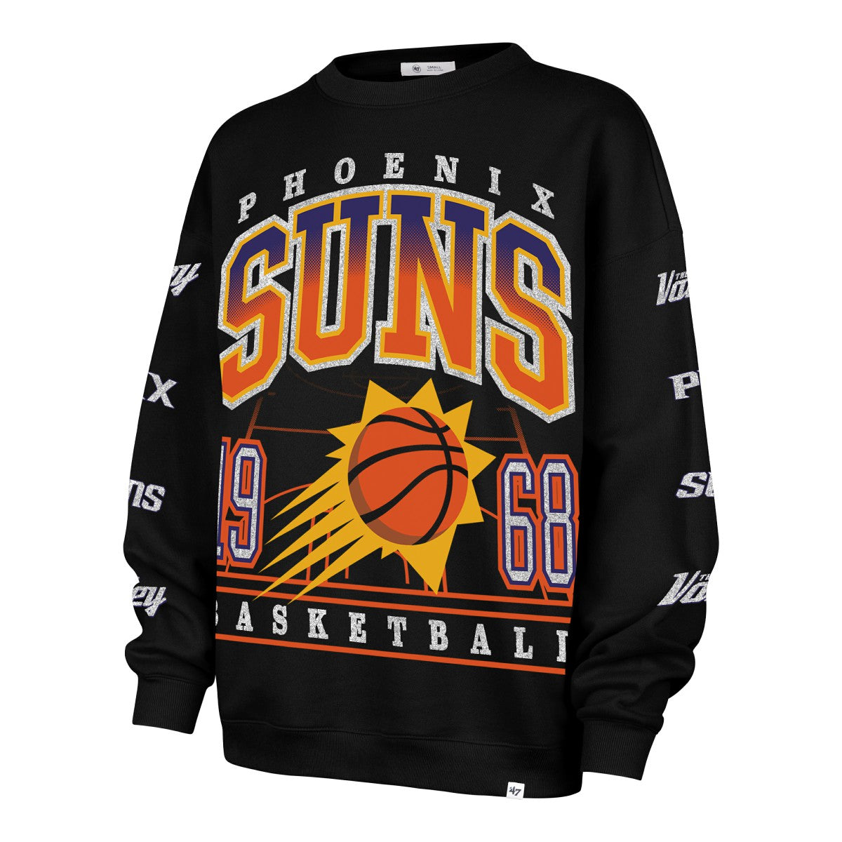 Phoenix Suns '47 Women's 2025/26 City Edition Go Big Oversized Sweatshirt - Black | 47 brand on sale