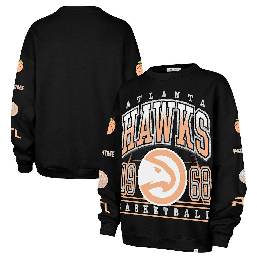 Atlanta Hawks '47 Women's 2025/26 City Edition Go Big Oversized Sweatshirt - Black | 47 brand online