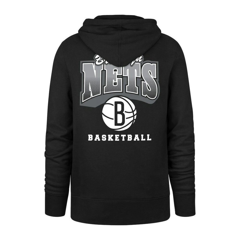 Brooklyn Nets '47 2025/26 City Edition Jab Step Headline Hoodie - Black | 47 brand for sale