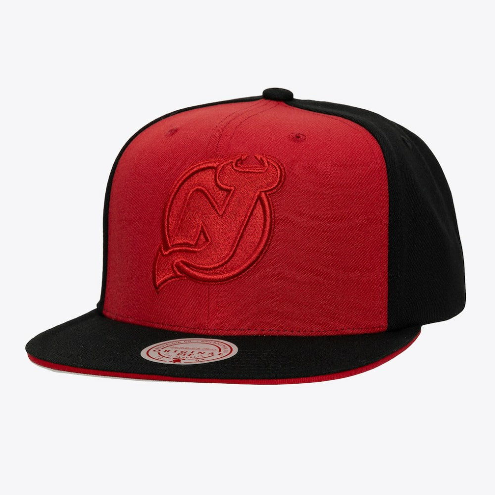 New Jersey Devils Mitchell & Ness Color Pop Snapback Hat Red/Black