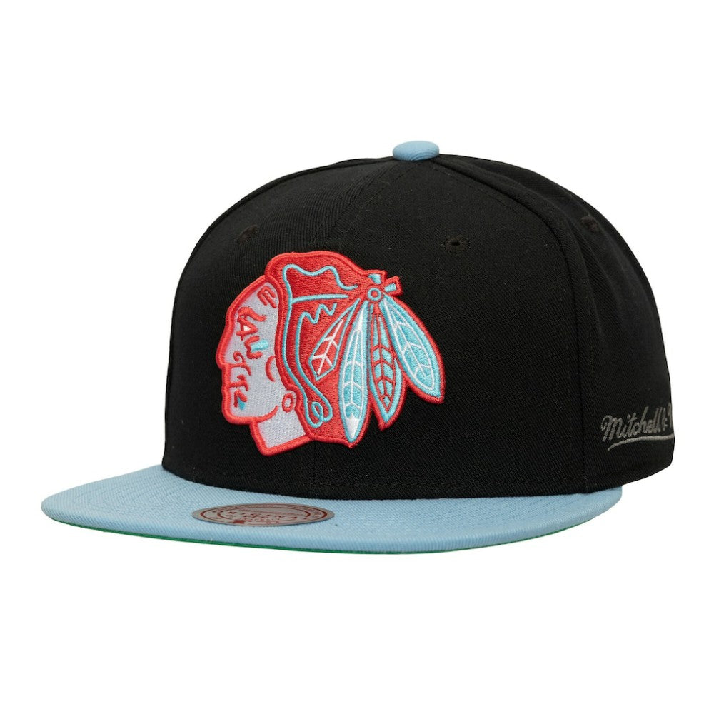 Chicago Blackhawks Mitchell & Ness Core Team Special Snapback Hat Black