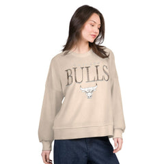 Chicago Bulls G-III 4Her by Carl Banks Women's Oversized Vet II Sweatshirt - Natural outlet